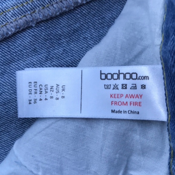 Distressed denim mini skirt - Picture 6 of 8